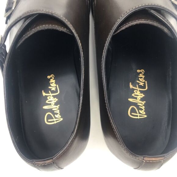 Paul Evans The Pointier Italian Leather Handcrafted Double Monk Strap Shoes - Picture 11 of 16